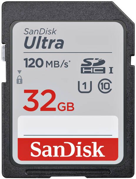 Sandisk Geheugenkaart SDHC Ultra 32GB(Class 10 UHS I 120MB s )