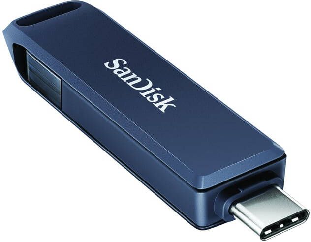 Sandisk Phone Drive 128GB lightning- USB-C blauw