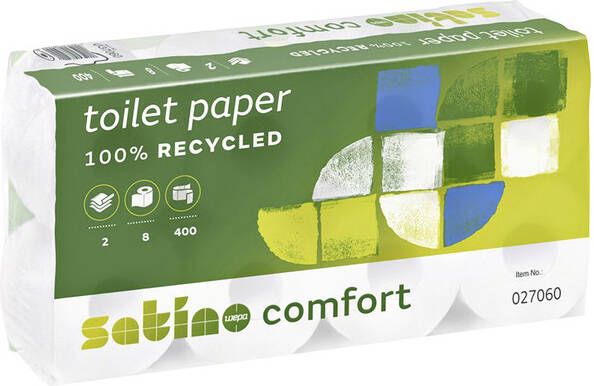 Satino by WEPA Toiletpapier Satino Comfort MT1 2-laags 400vel wit 027060