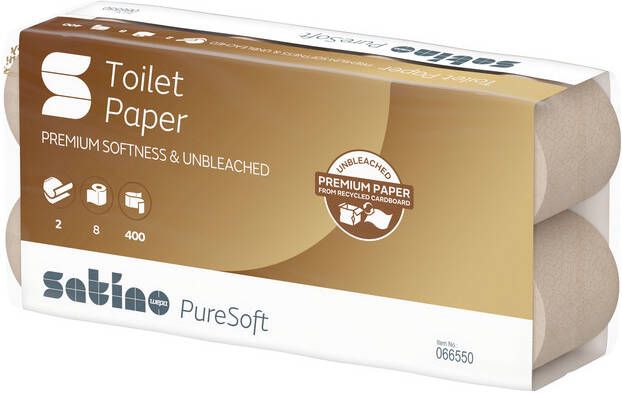 Satino by WEPA Toiletpapier Satino PureSoft MT1 2-laags 400vel naturel 066550