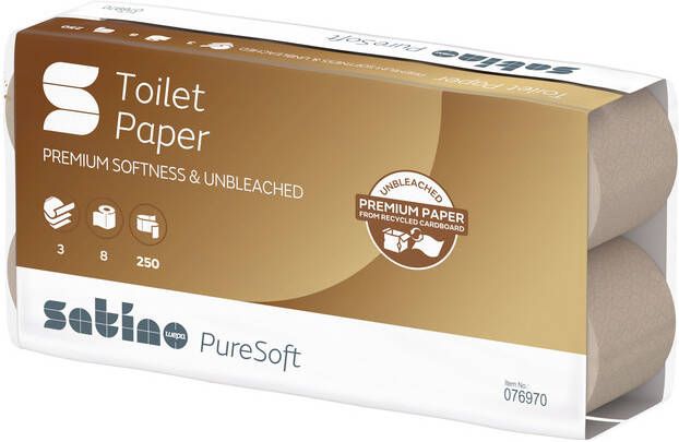 Satino by WEPA Toiletpapier Satino PureSoft MT1 3-laags 250vel naturel 076970