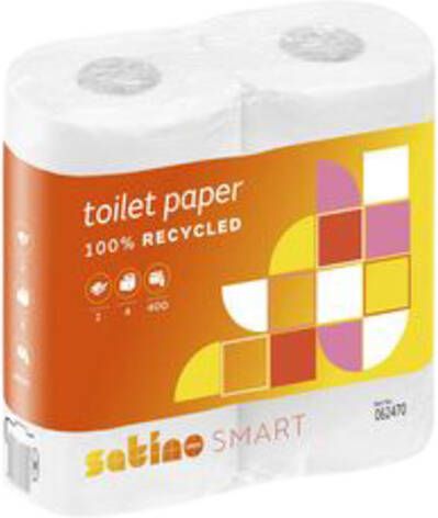 Satino by WEPA Toiletpapier Satino Smart 2-laags 400vel wit 4rollen