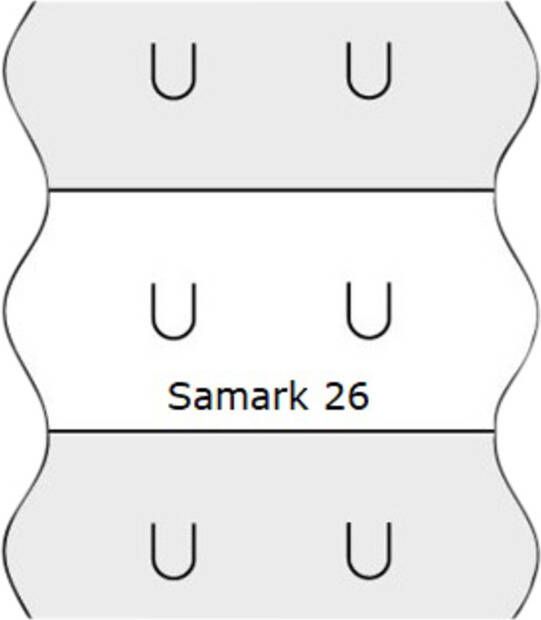 Sato Prijsetiket 12x26mm Samark afneembaar wit