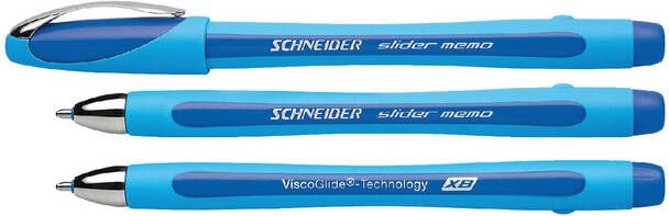 Schneider Balpen Slider Memo blauw extra breed