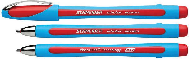 Schneider balpen Slider Memo XB 1 4mm kogelbreedte rood