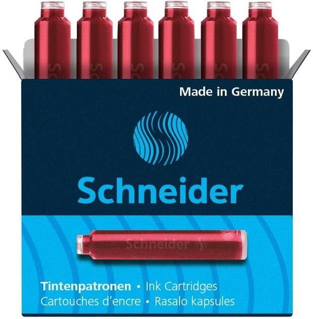 Schneider Inktpatroon din rood doos à 6 stuks