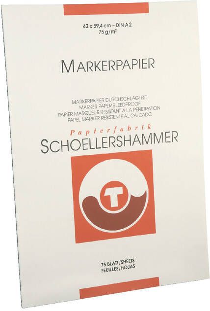 Schoellershammer Markerblok A2 75gr wit