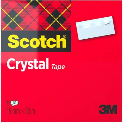 Scotch Plakband Crystal 600 19mmx33m transparant