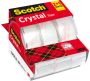 Scotch Plakband Crystal 600 19mmx7.5m transparant 2+1 gratis + afroller - Thumbnail 2