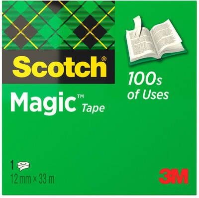Scotch Plakband Magic 810 12mmx33m onzichtbaar mat