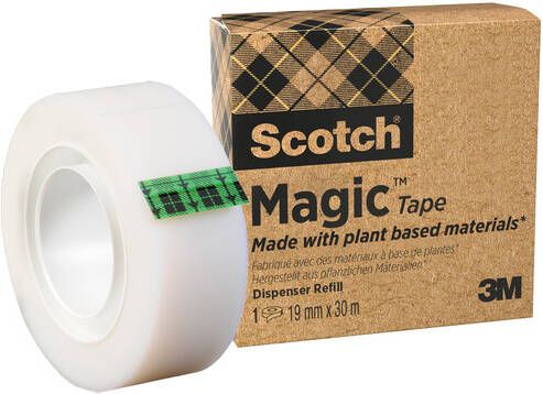 Scotch Plakband Magic 900 19mmx30m onzichtbaar mat