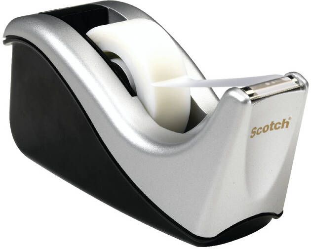 Scotch Plakbandhouder C60 zilver + 1rol magic tape 19mmx33m