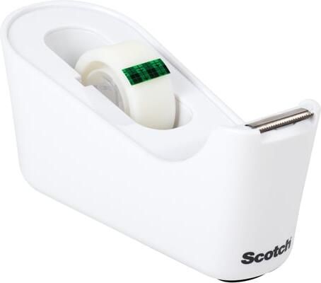 Scotch Plakbandhouder C18 wit + 1rol magic tape 19mmx33m