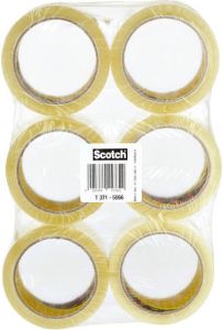 Scotch verpakkingsplakband Classic ft 50 mm x 66 m transparant pak van 6 rollen