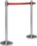 Securit Afzetpaal RVS met rolband 210cm rood - Thumbnail 1