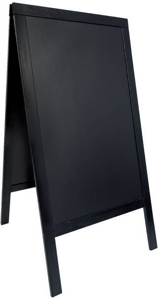 Securit Stoepbord 70x125x4cm zwart hout