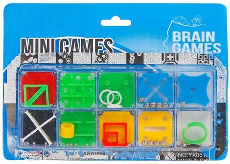 Seizoen Minipuzzel Brain Games set Ã  10 stuks