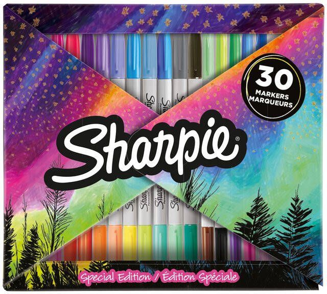 Sharpie S-Note markeerstift fijn assorti doos van 30 stuks