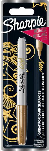 Sharpie Viltstift rond fijn metallic goud blister Ã  1 stuk
