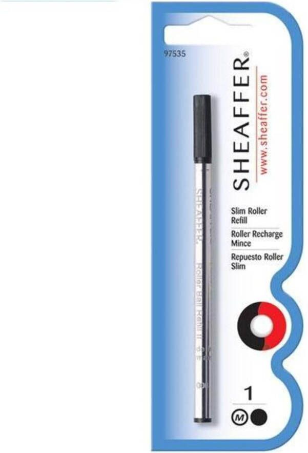 Sheaffer Rollerpenvulling slim medium zwart blisterà 1 stuk