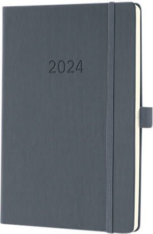 Sigel Weekagenda Conceptum A5 2024 (NL FR EN DU) dark Grey Hardcover