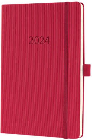 Sigel Weekagenda Conceptum A5 2024 (NL FR EN DU) red Hardcover
