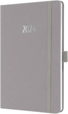 Sigel Weekagenda Feel A5 2024 (NL FR EN DU) Pearl Grey Hardcover