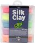 Silk Clay Klei basic-2 10 x 40gr 10 neon kleuren - Thumbnail 1