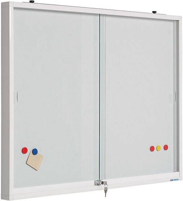 Smit Visual Binnenvitrine wit plexigl. deuren 127x67cm