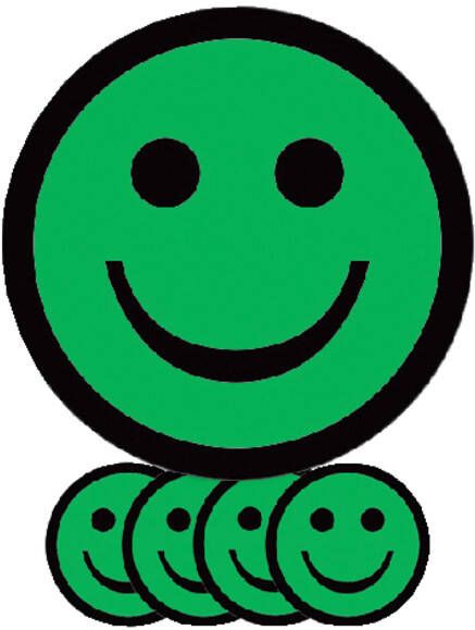 Smit Visual Magneet smiley 25mm emotie blij groen
