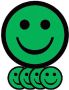 Smit Visual Magneet smiley 50mm emotie blij groen - Thumbnail 1