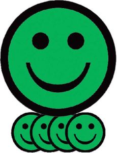Smit Visual Magneet smiley 75mm emotie blij groen