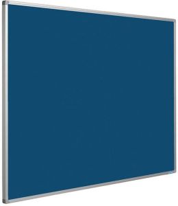 Smit Visual Prikbord Softline profiel 16mm Blauw 120x300cm