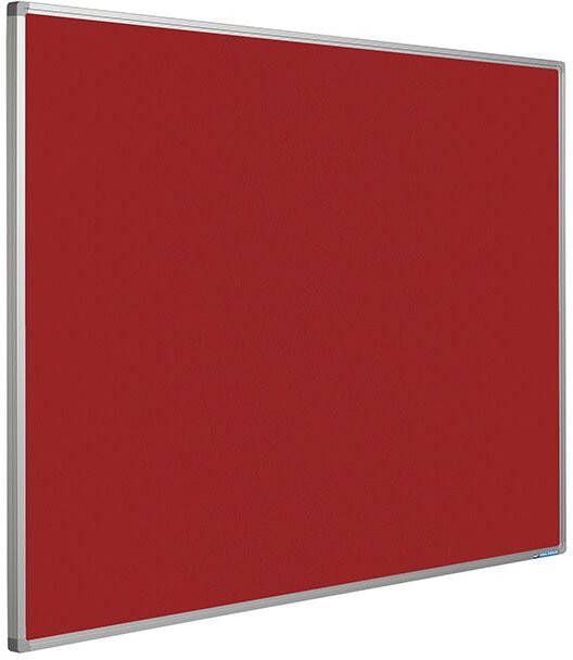 Smit Visual Prikbord Softline profiel 16mm bulletin 120x240cm rood