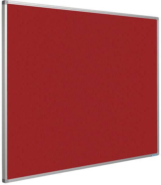 Smit Visual Prikbord Softline profiel 16mm Rood 120x300cm