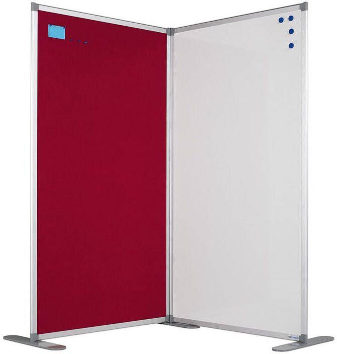 Smit Visual scheidingswand dubbelzijdig 1100x1200mm rood