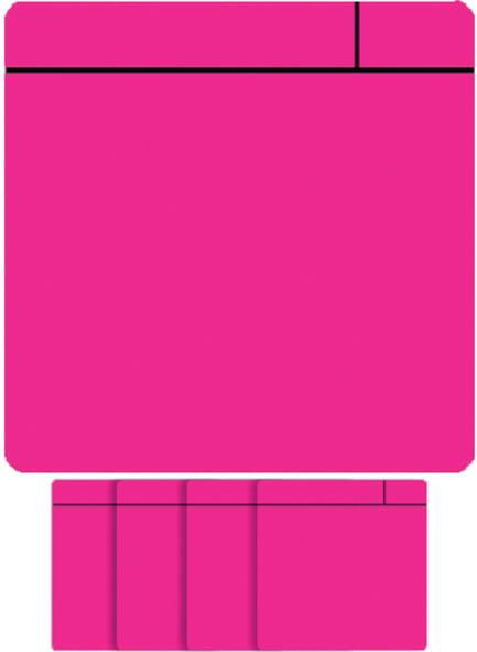 Smit Visual Magneet scrum 75x75mm roze 5 stuks