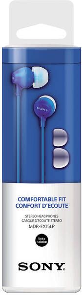 Sony Koptelefoon in ear EX15LP basic blauw - Foto 1
