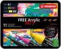 Stabilo Acrylmarker Free Acrylic Starter Kit assorti 11 stuks - Thumbnail 1