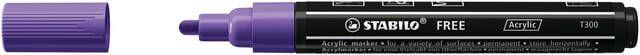 Stabilo Acrylmarker Free Acrylic T300 paars