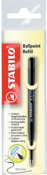 Stabilo Balpenvulling standaard medium zwart blisterà 1 stuk