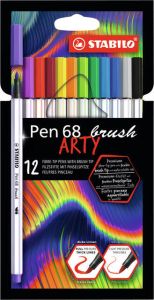 Stabilo Brushstift ARTY Pen 68 etui Ã  12 kleuren