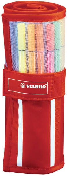 Stabilo Fineliner pen 68 30 rollerset rood assorti set Ã  30 stuks