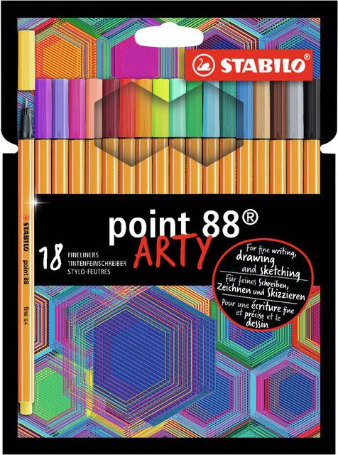 Stabilo Fineliner point 88 Arty etui Ã  18 kleuren