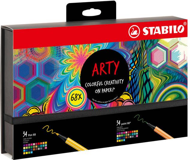 Stabilo Fineliner Point 88&Pen 68 Arty creative in luxe box