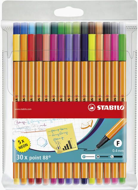Stabilo Fineliner point 88 etuiÃƒ 30 kleuren