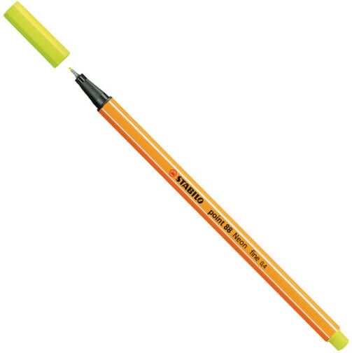 Stabilo Fineliner point 88 024 fijn neon geel
