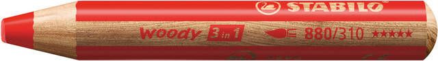 Stabilo Kleurpotloden 880 woody 3 in 1 multitalent rood