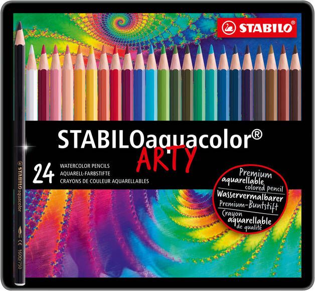 Stabilo Kleurpotloden aquacolor 1624 blikÃƒÆ 24 kleuren