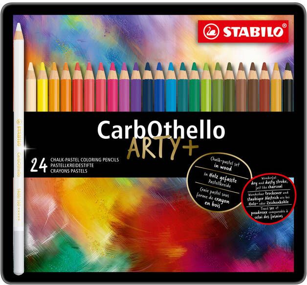 Stabilo Kleurpotloden CarbOthello kalkpastel assorti blik Ã  24 stuks